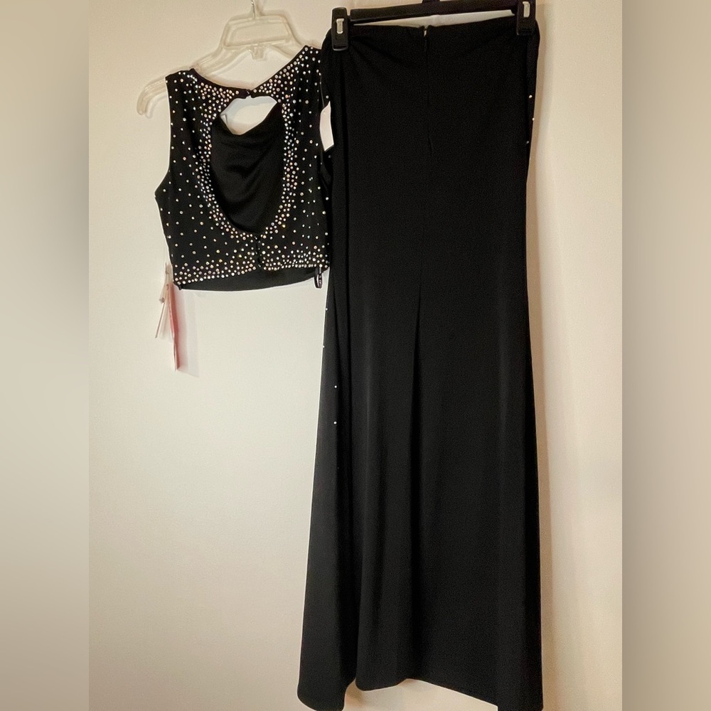 2-Piece Black with Rhinestone Formal - Picture 6 of 9